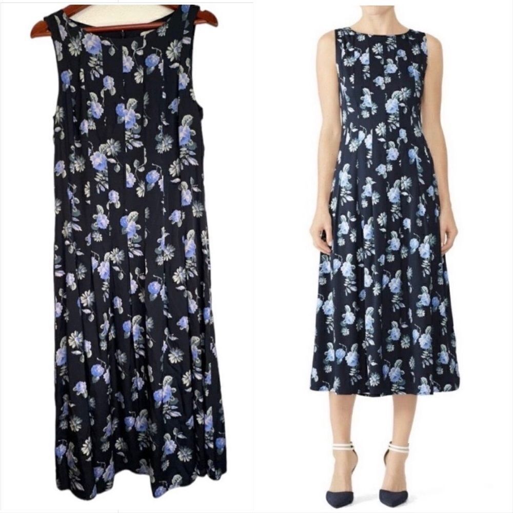 Becken Womens 10‎ Silk Blend Floral Pleated Sleeveless Designer Cocktail Dress